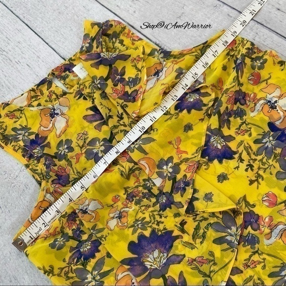 Anthropologie HD in Paris sleeveless floral flutter top *shop@iamwarrior - Picture 6 of 8